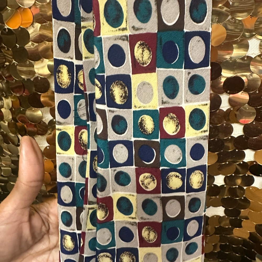 Multicolor Geometric Pattern Tie - image 1